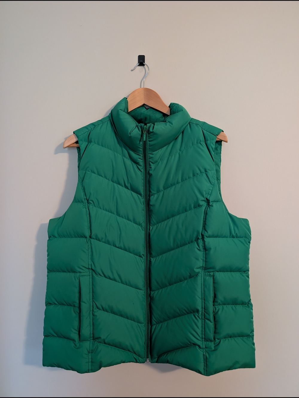Lands' End Emerald Green Quilted Puffer Vest